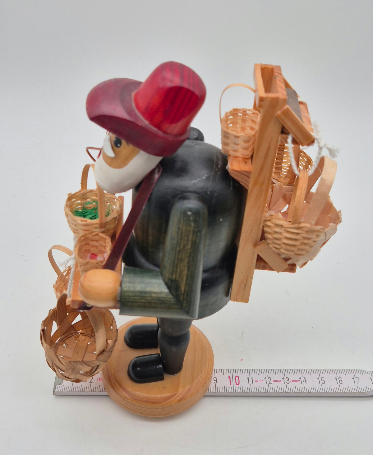 Schulte Räuchermann Korbhändler mit Bauchladen – Holz – ca. 20 cm