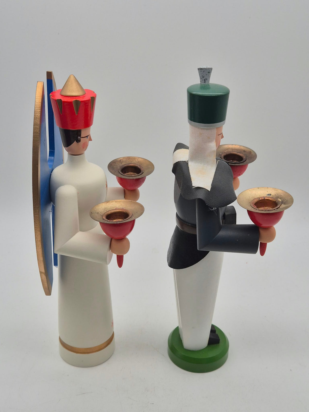Seiffener Volkskunst Engel & Bergmann – Lichterfiguren aus Holz – ca. 25 cm – OVP