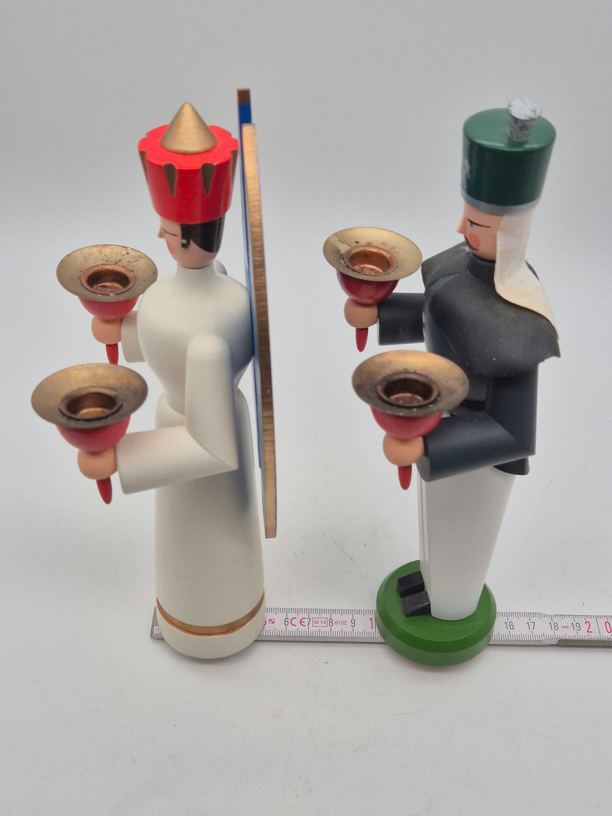 Seiffener Volkskunst Engel & Bergmann – Lichterfiguren aus Holz – ca. 25 cm – OVP
