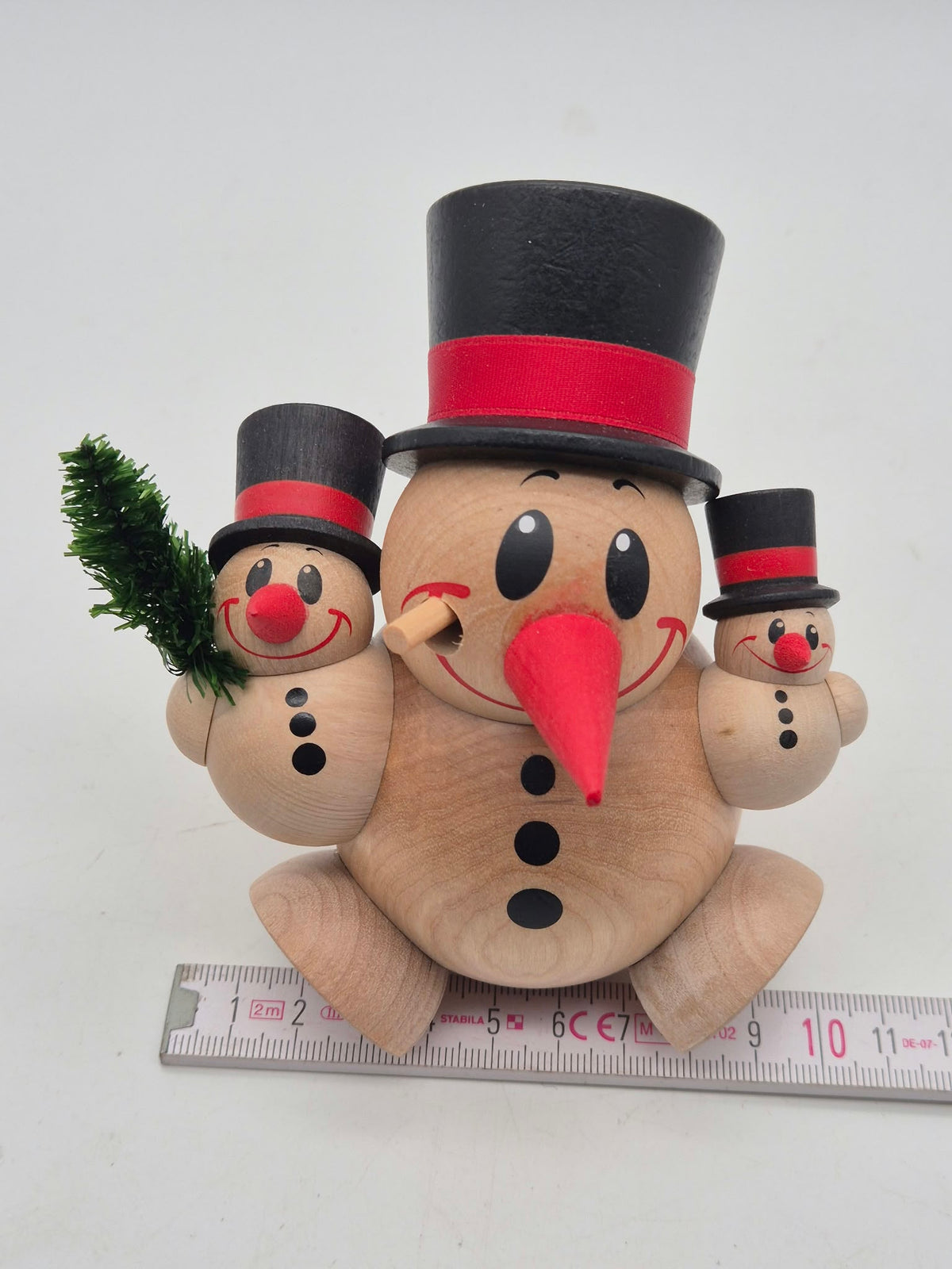 Seiffener Volkskunst Cool-Man Trio – Kugel-Räucherfigur – Erzgebirge – OVP