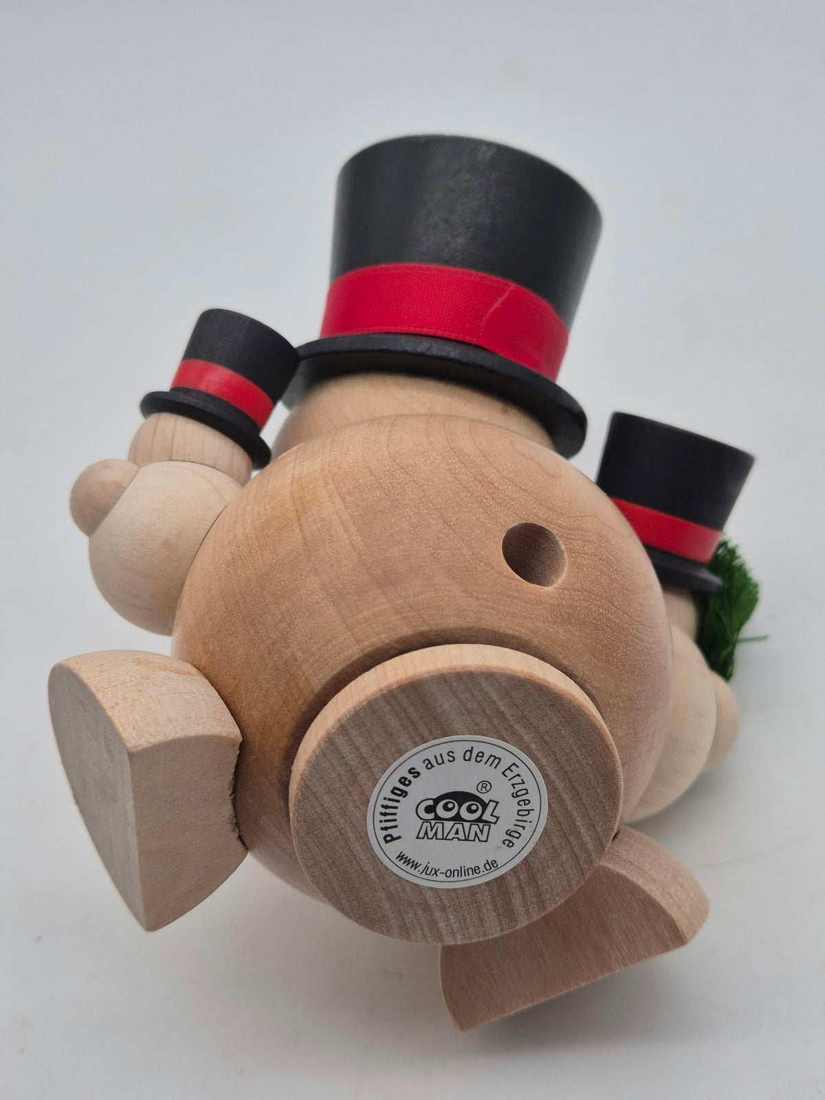 Seiffener Volkskunst Cool-Man Trio – Kugel-Räucherfigur – Erzgebirge – OVP