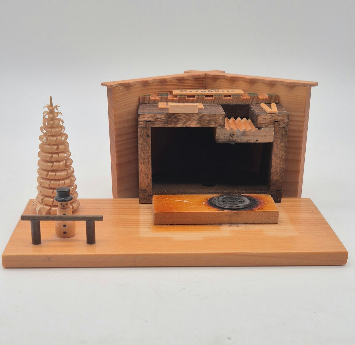 Räucherhaus Berghütte aus Holz – Original Erzgebirge – ca. 8,5 cm