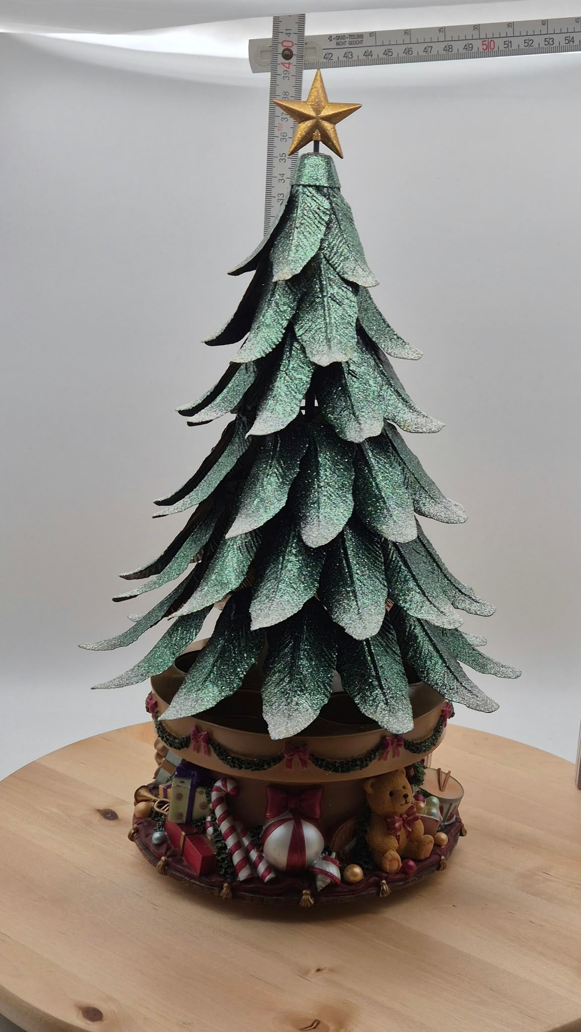 PartyLite Glowing Christmas Tree P7920 – Musikspieluhr & Teelichthalter – 2003 – ca. 40 cm