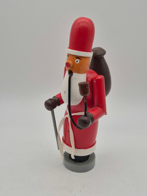 Räuchermann Weihnachtsmann aus Holz – rot mit Sack und Pfeife – ca. 20 cm