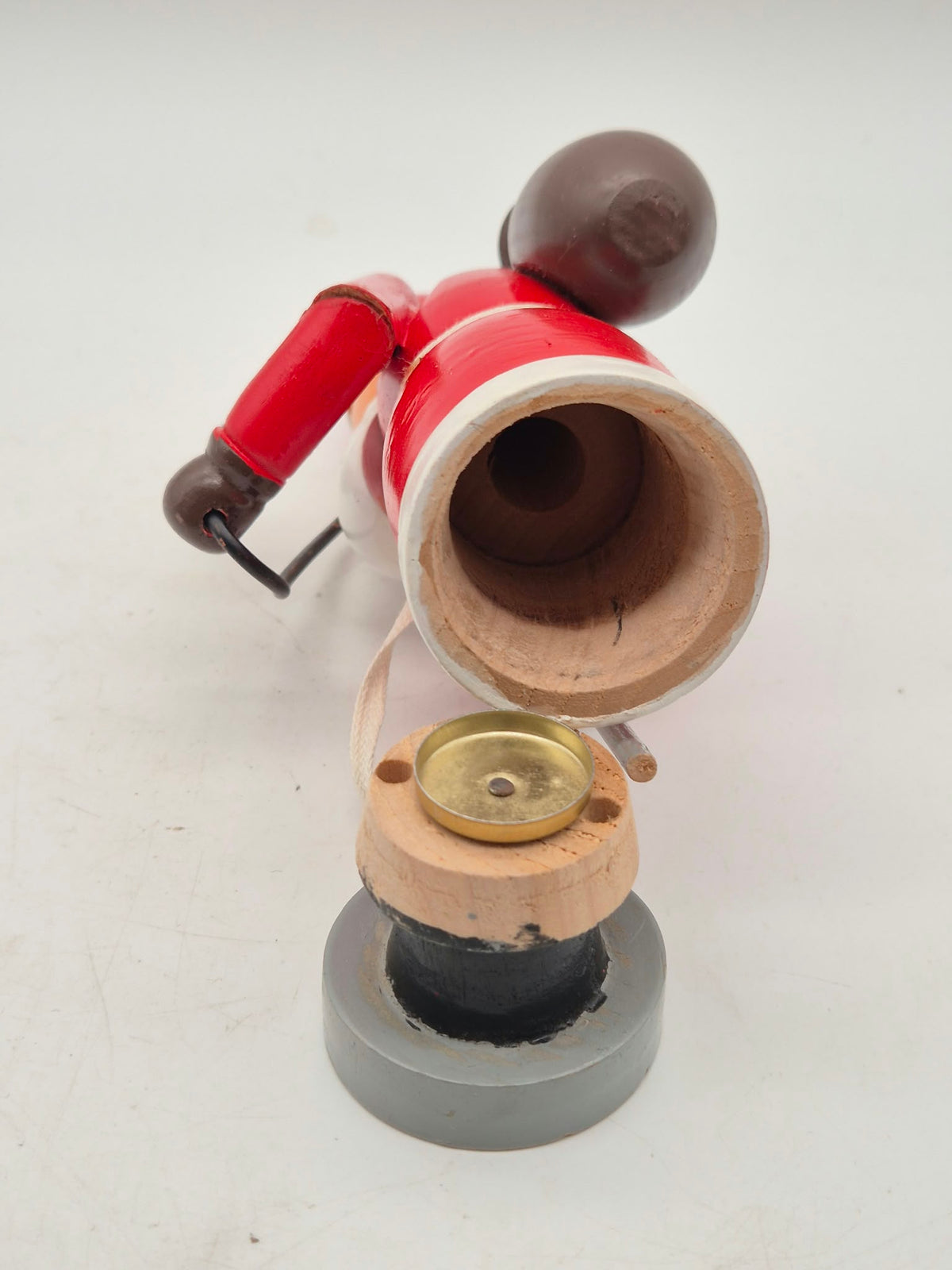 Räuchermann Weihnachtsmann aus Holz – rot mit Sack und Pfeife – ca. 20 cm